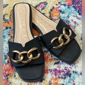 CCOCCI Baylor Chain Black Sandal